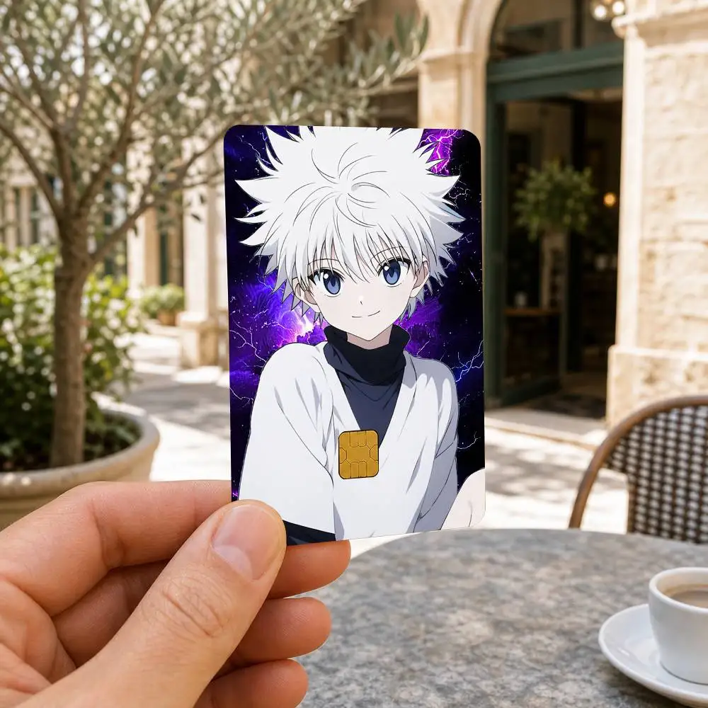 Anime Killua Zoldyck HD Waterproof Card Skins Protective Stickers for Credit Bank Game Cards