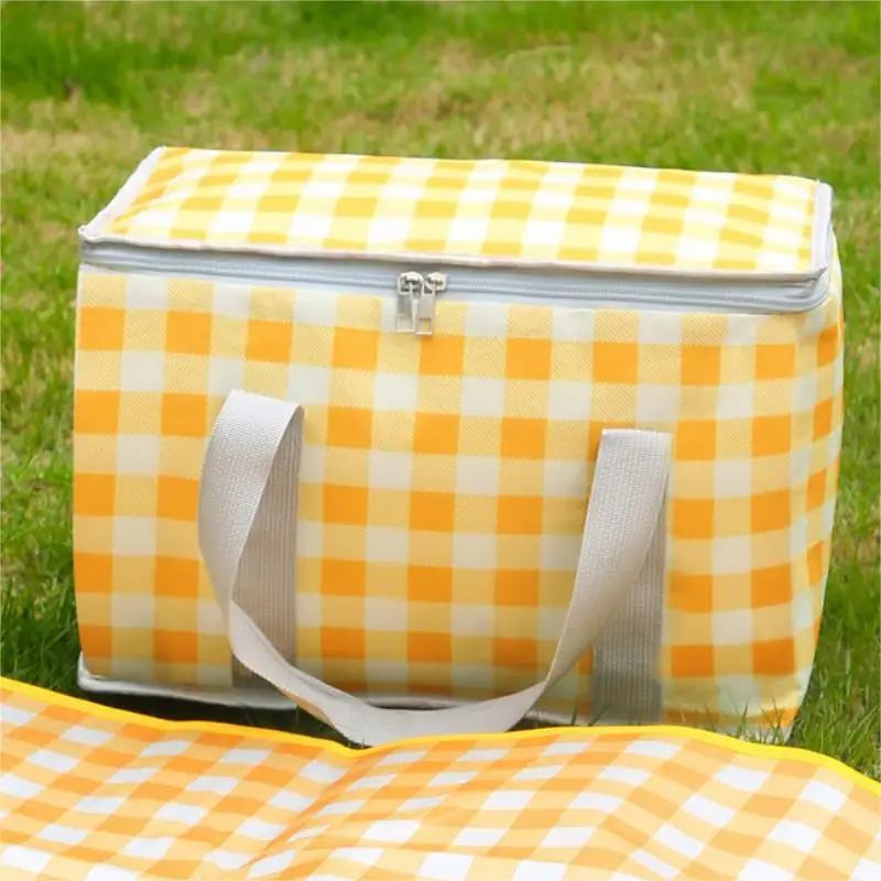 Outdoor Large Picnic Bag, Picnic Basket For Camping, Travel Tote Bag, Insulated Bag