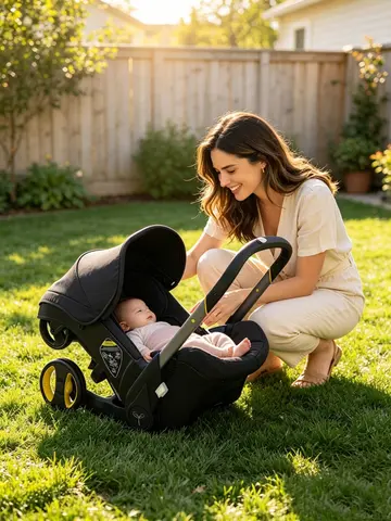 Baby Stroller 2 in 1 Carrycot Bassinet Bidirectional Push No Assembly Lightweight Portable Stroller Single Hand Operate For Newborn Mom Infant Pink Black US Local Warehouse Fast 3-7 Days Shipping