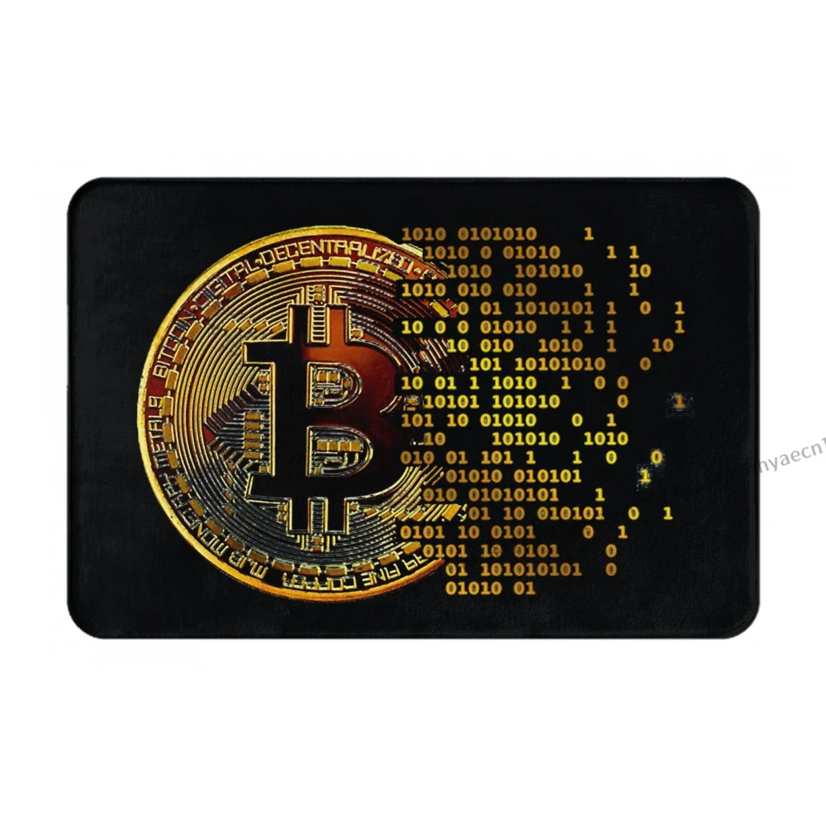 Cryptocurrency Art Bathroom Mat I Love Bitcoin Art Doormat Kitchen Carpet Entrance Door Rug Home Decoration