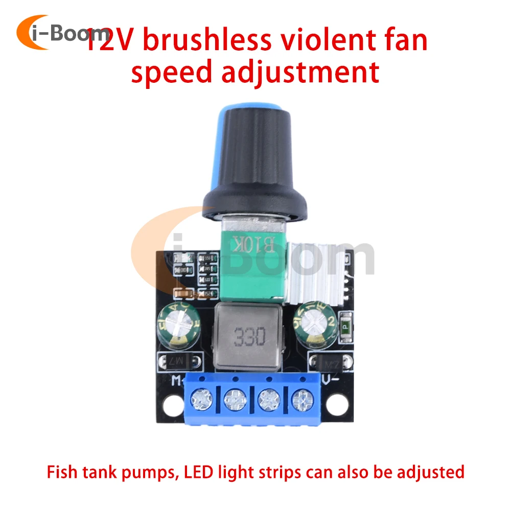 3.5A DC12V / 24V PWM Motor Speed Controller LED Dimmer B10K Potentiometer Knob Speed Controller For Brush Motor Brushless Motor