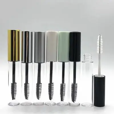 Heißer 10ml Tragbare Leere Flasche Schwarz Wimpern Rohr Mascara Creme Fläschchen/Container Modische mit Silber Deckel Nachfüllbare Flaschen