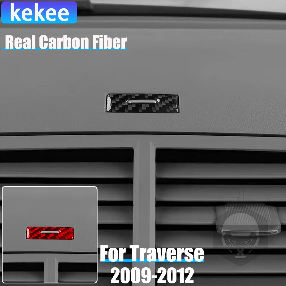 

Real Carbon Fiber Car Accessories Center Console Storage Trim Cover Soft Sticker For Chevrolet Traverse 2009 2010 2011 2012