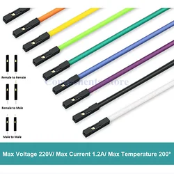 10pcs 1P Super Soft Silicon Dupont Cable For Arduino 10cm 20cm 30cm 2.54mm Pitch Male Female Dupont Jumper Wire 26AWG Gold Plate