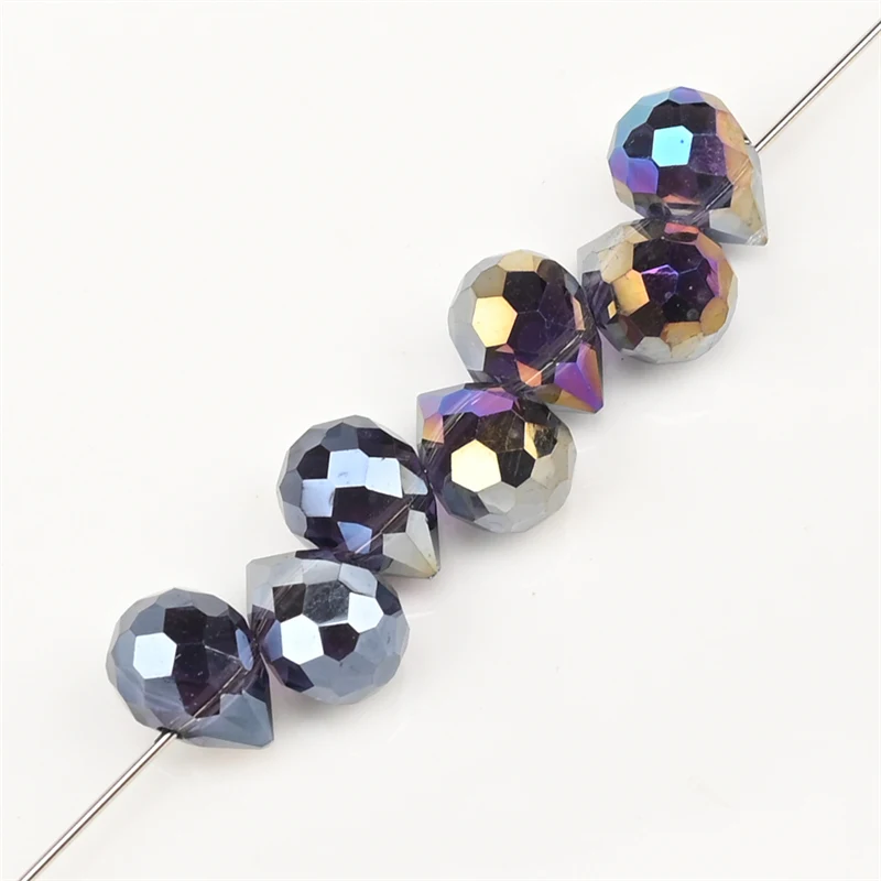 10*8mm Tsjechische Crystal Waterdrop Kralen Glanzende Facet Glazen Aardbei Kralen voor Sieraden Maken Handwerken DIY Handgemaakte Accessoires