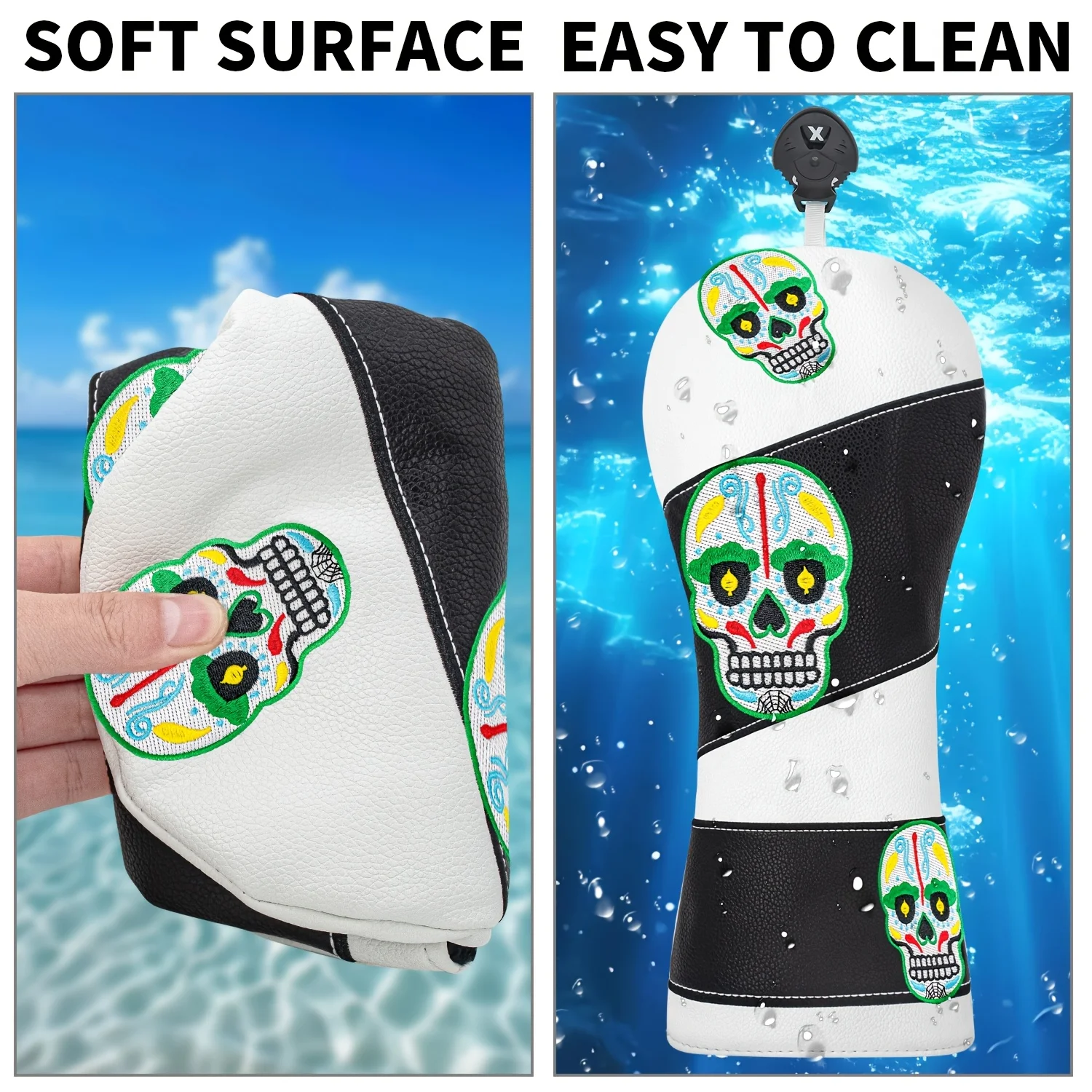 A High-Quality Skull Design Golf Club Head Cover-a Protective Sleeve for Golf Clubs (Suitable for Drivers,Fairways And Hybrids) image 5