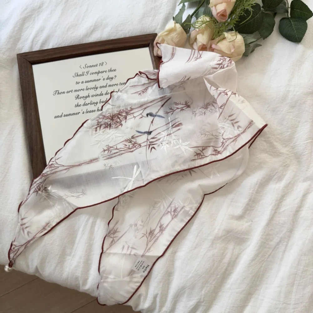 

Cute Leaf Small Floral Triangle Bandana Wraps Turban Printed Scarf Hair Accessories Bohemia Flower Triangle Headband Travel