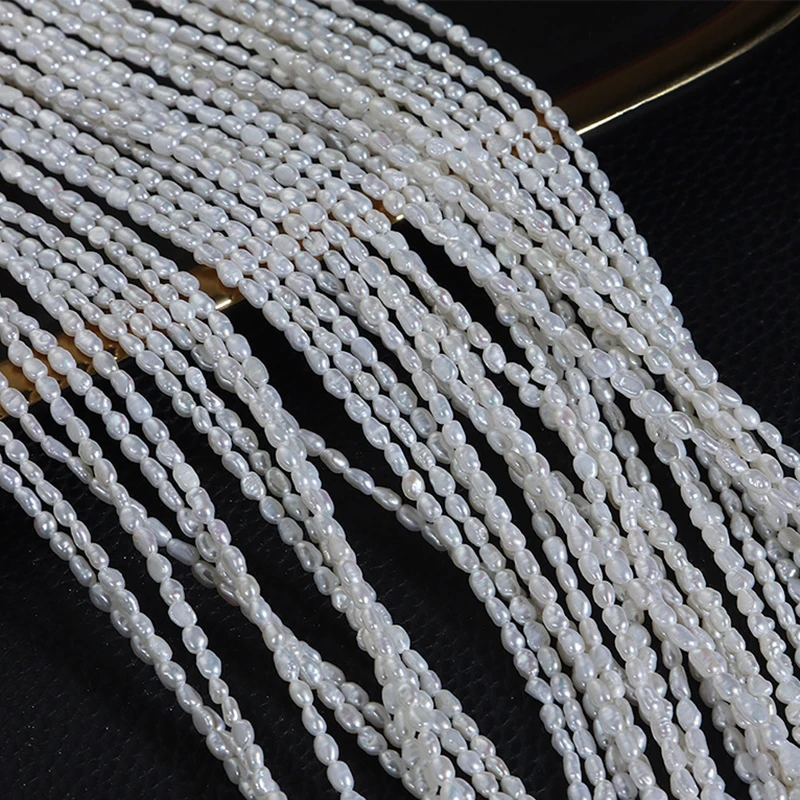 2-2.5mm irregular Keshi natural freshwater pearls, Baroque-shaped irregular bare beads, DIY materials.