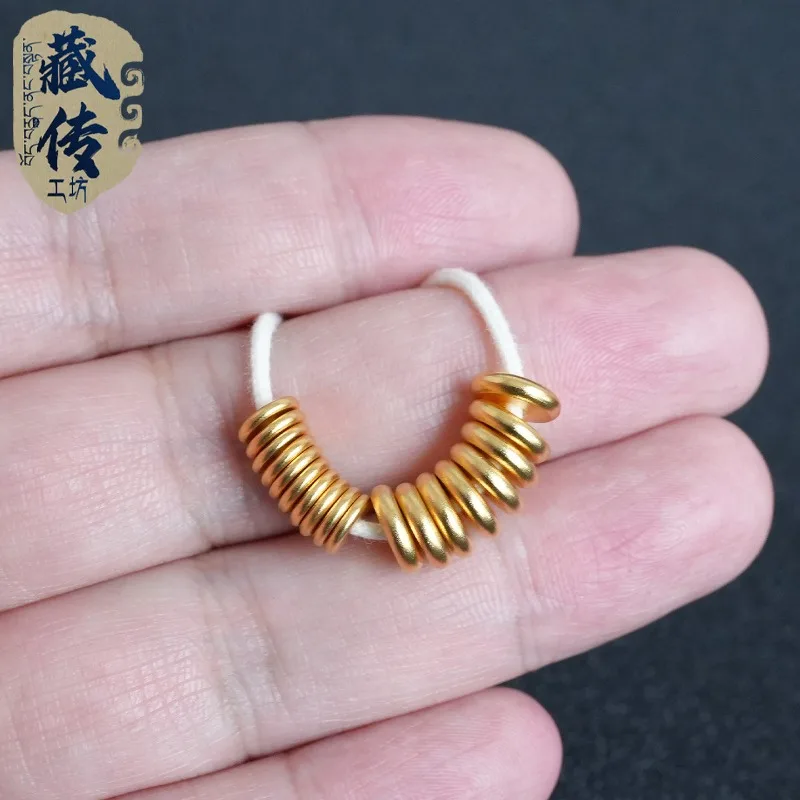 Tibetan Style Ultra Thin 18K Gold Color Spacer Beads Discs Coconut Shell Star Moon Bodhi Monkey Head Vajra DIY Jewelry Making