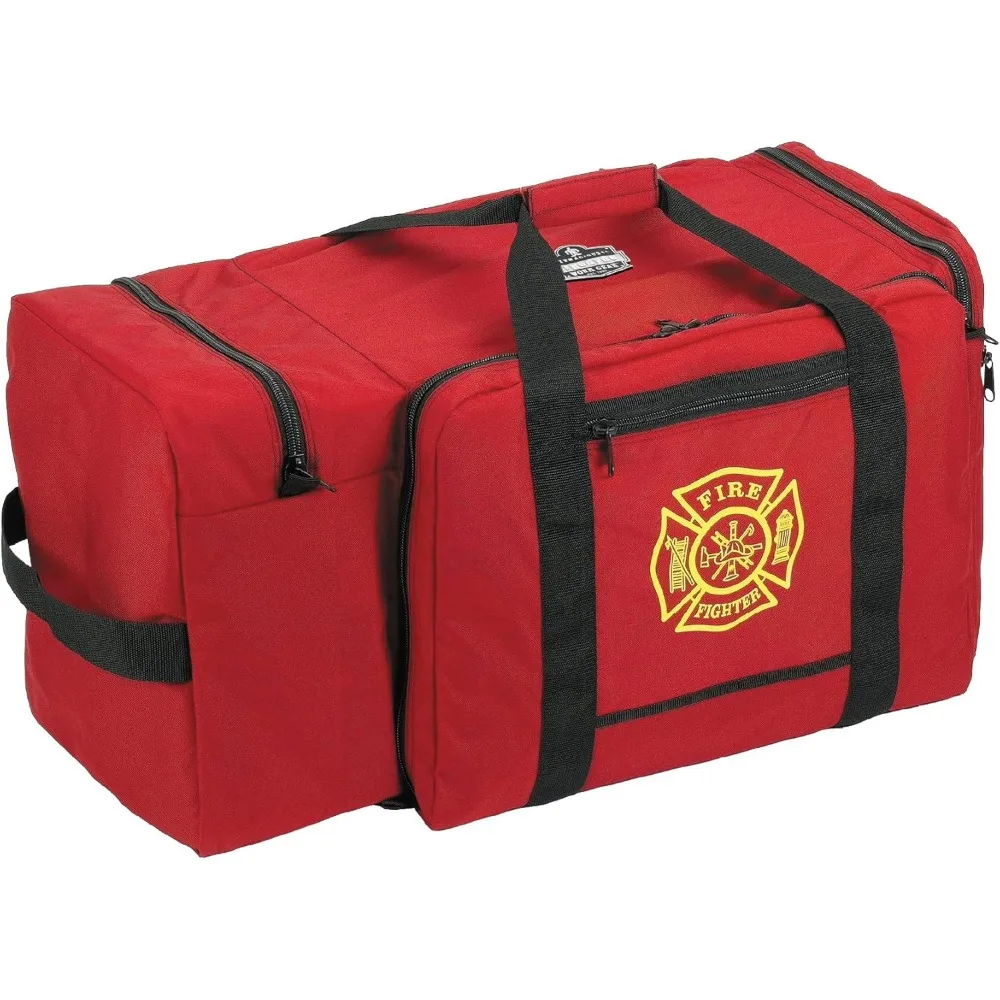 

Large Firefighter Rescue Gear Bag with Shoulder Strap and Helmet Pocket, Durable Polyester for Easy Transport