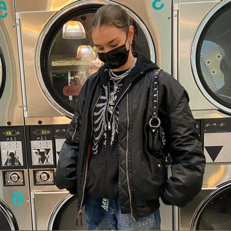 Vrouw hooded tops met rits Koreaanse mode dropshipping 2025 trend volledige zip-up zwarte hoodies sweatshirt voor dames