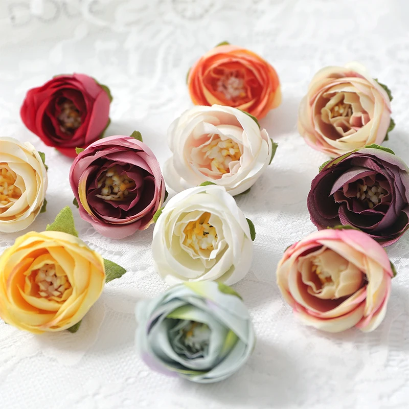 5/10/20 قطعة الزهور الاصطناعية الوردية 3.5 سنتيمتر رؤوس زهرة وهمية للمنزل Dceor حديقة الزفاف الديكور Carft بها بنفسك Carft الهدايا اكسسوارات #2