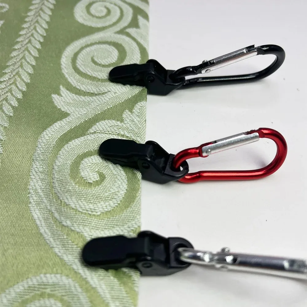 Zeltzubehör Zelttuch-Plane-Clips mit Karabiner, Shelter-Markisenklemme mit Haken aus Aluminiumlegierung, Outdoor-Werkzeug-Ausrüstung – Detail 2