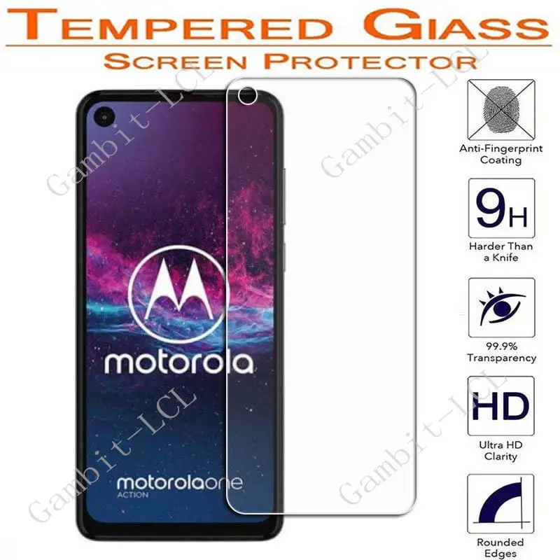 For Motorola One Action Hyper Macro Vision Zoom E5 Play Plus G6 E6 G8 Power Lite P30 Screen Protector Tempered Glass Film Cover