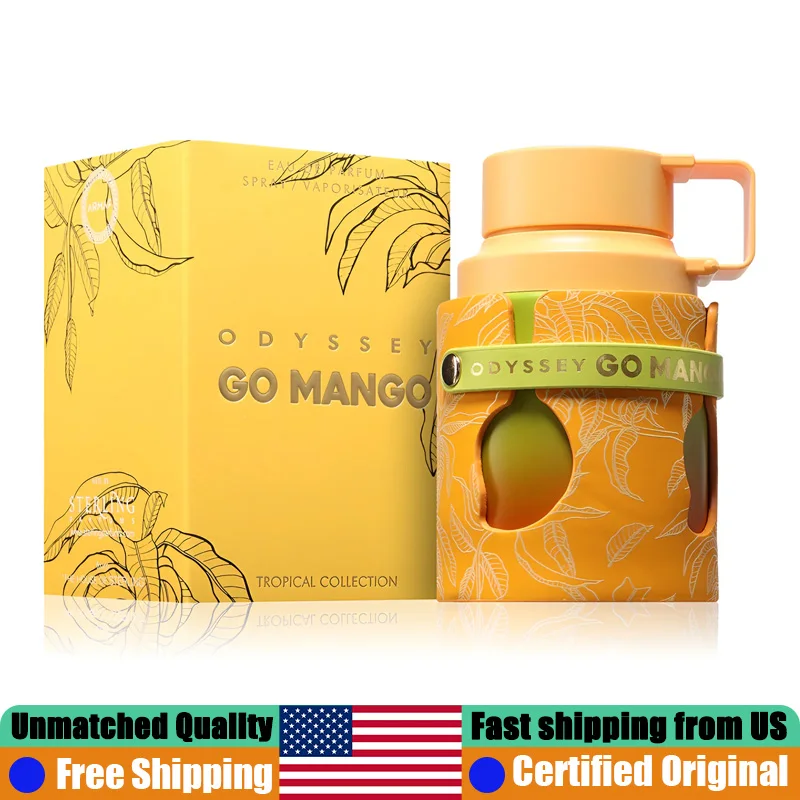 

Armaf Odyssey Go Mango Eau de Parfum Spray 3.4 Ounce Original Arab Perfumes 100ML Lasting Oriental Floral Unisex Cologne Perfume