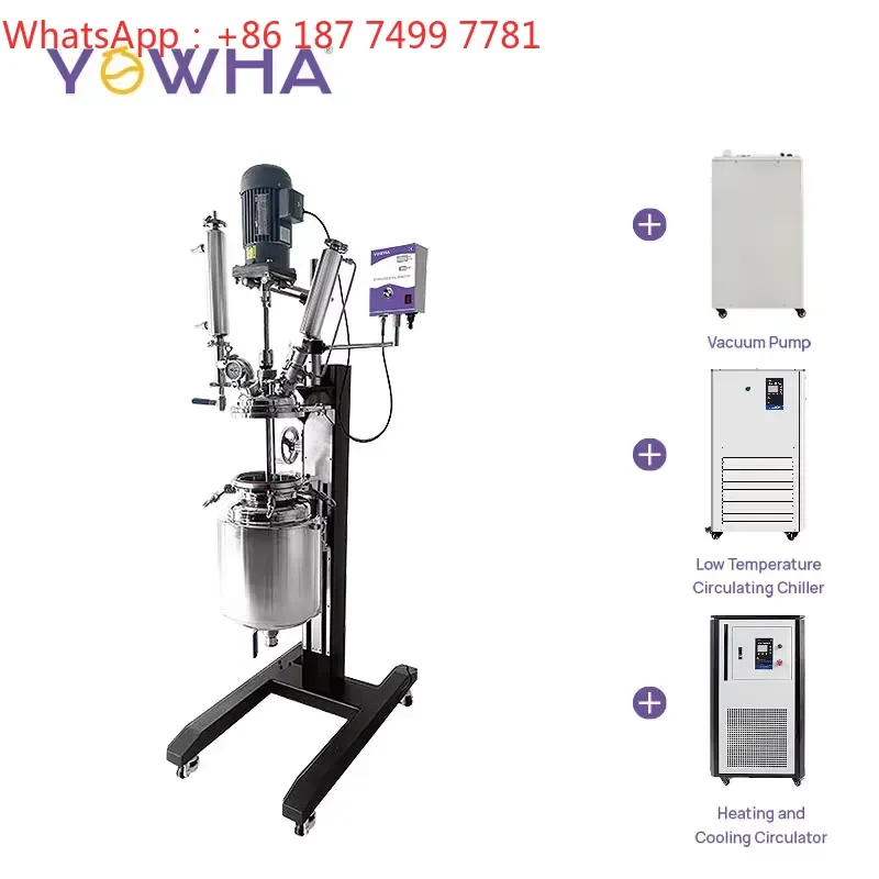 custom Customized Lifting SS304 316L Reactor for Optional Heating Cooling Circulator Circulating Chiller Vacuum Pump