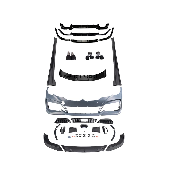 

Car Front Rear Bumpers Diffuser Side Skirts Spoiler Tailpipe Exhaust Parts Bodykit for 3