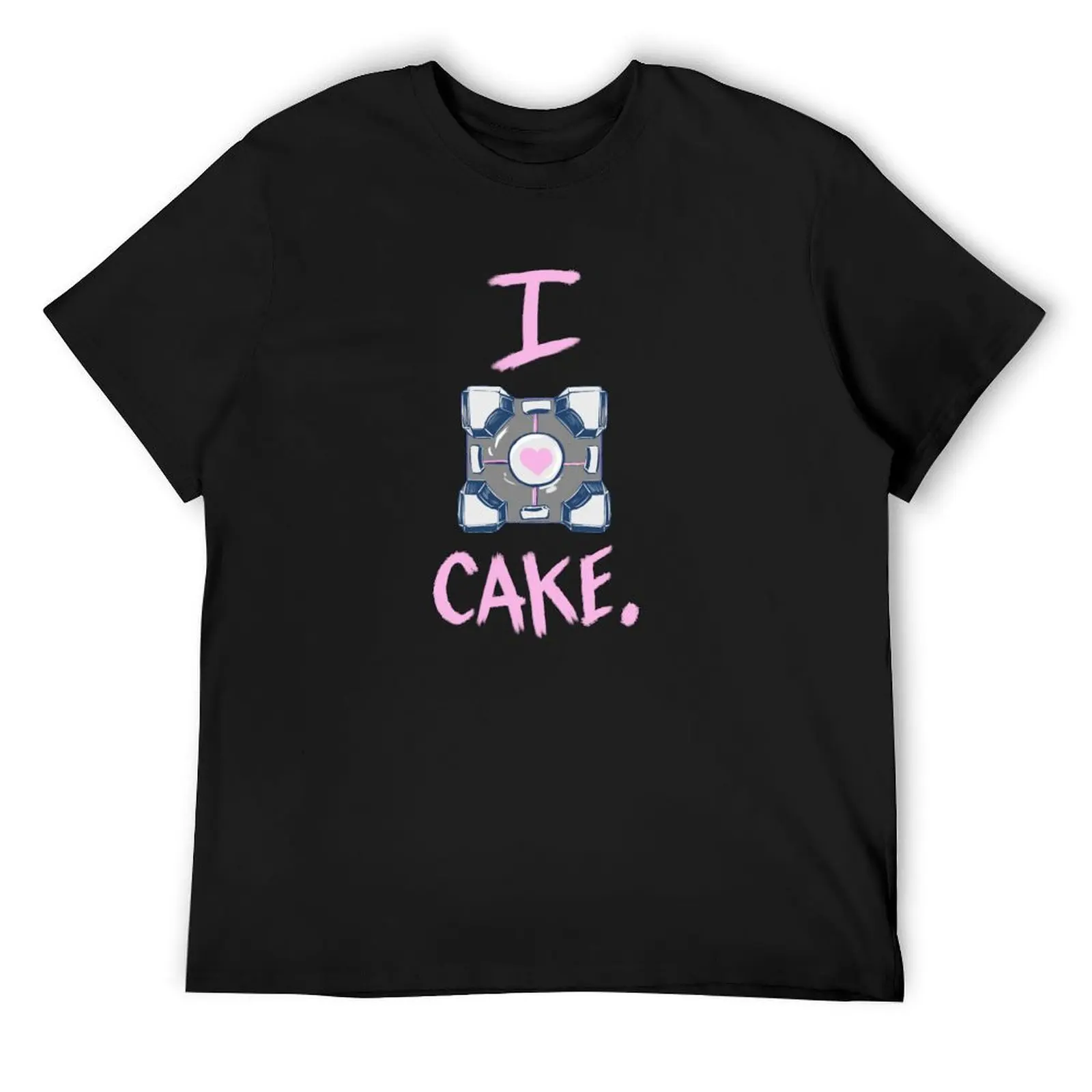 

I Heart Cake. Portal Game Valve T-Shirt boys animal print essential t shirt boys whites korean fashion Men's cotton t-shirt