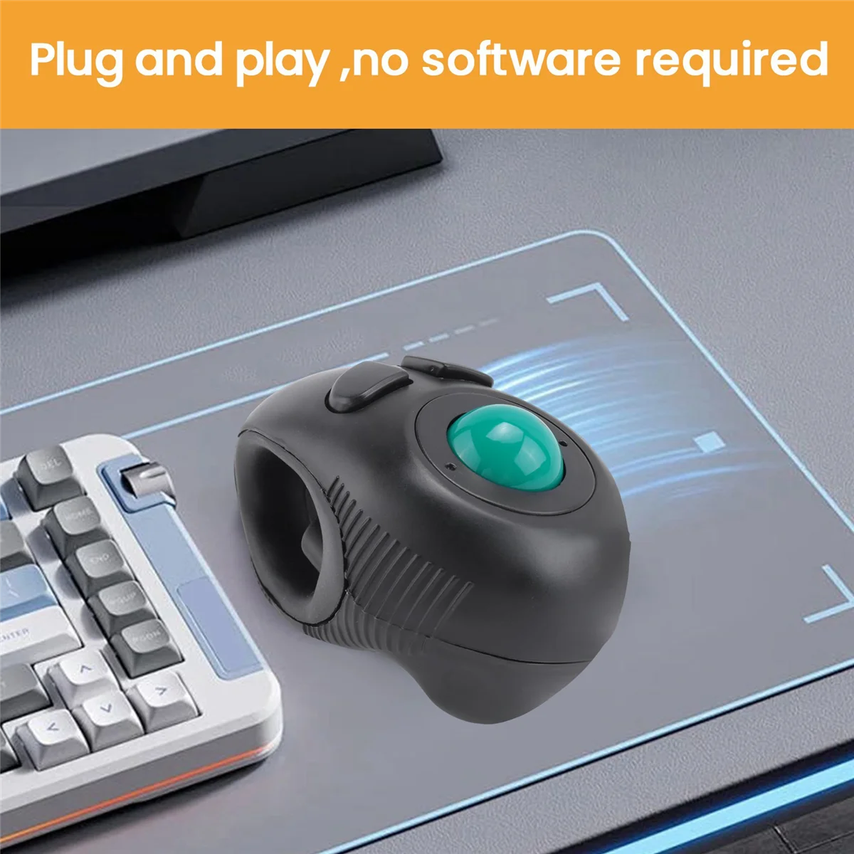Neue tragbare Finger Hand 4D USB Mini Trackball Maus