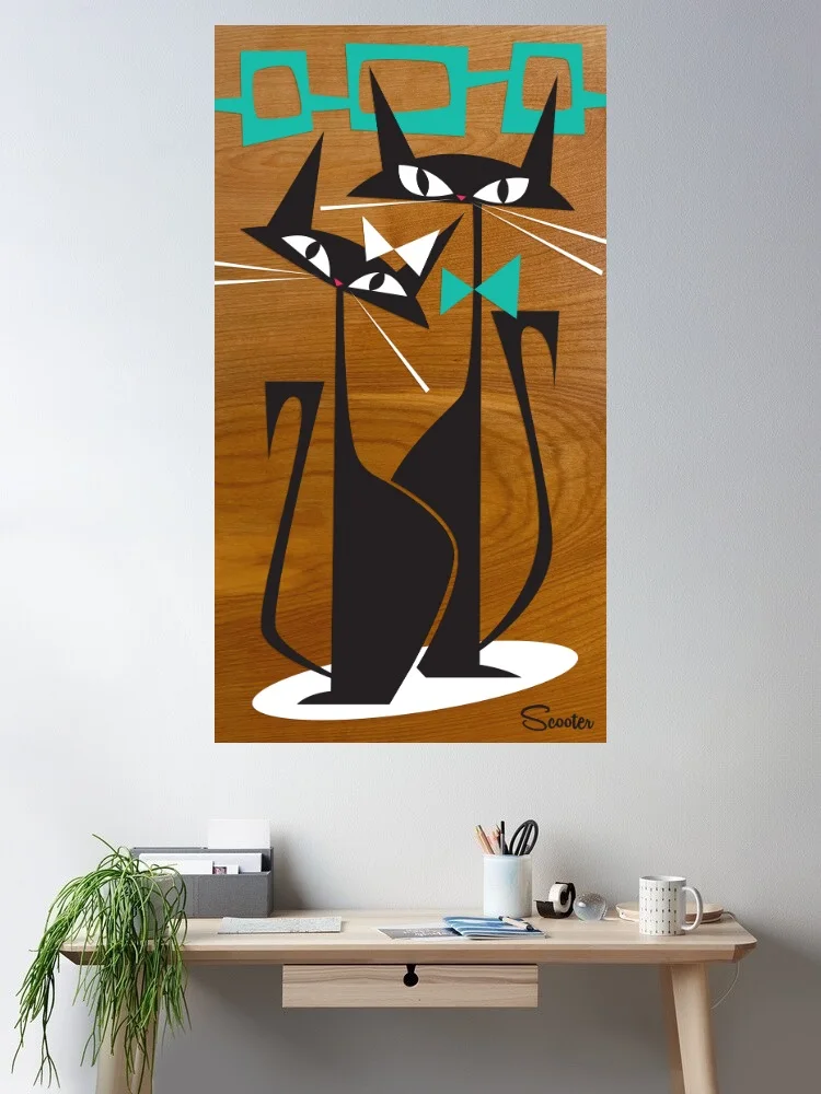 Art Scooter Double Trouble Canvas POSTER ,Home Decor Wall art painting
