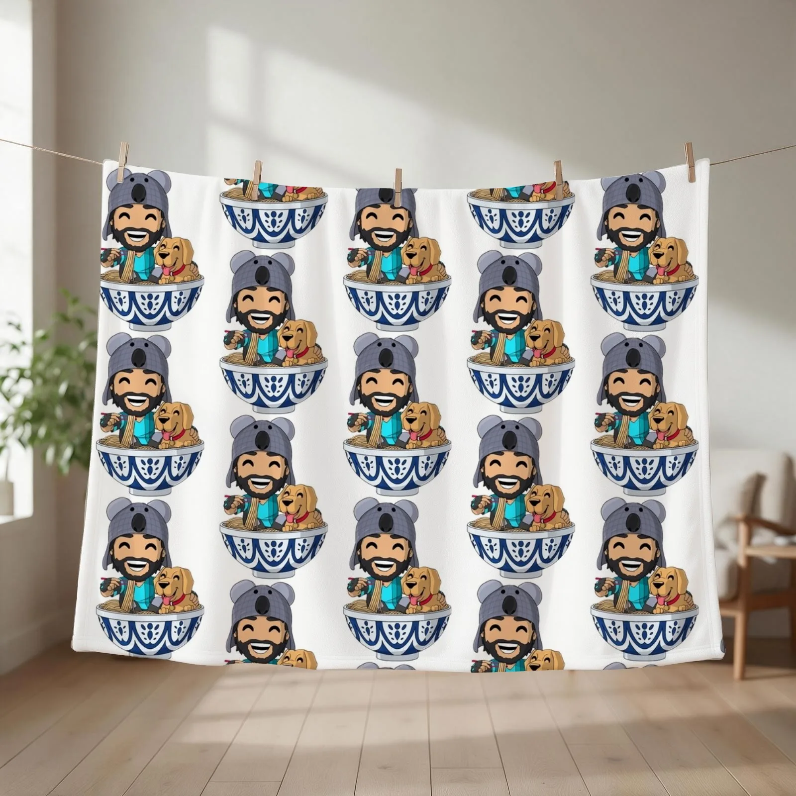 Merch from Thinknoodles Throw Blanket couch cozy soft plush fuzzy picnic outdoor blanket