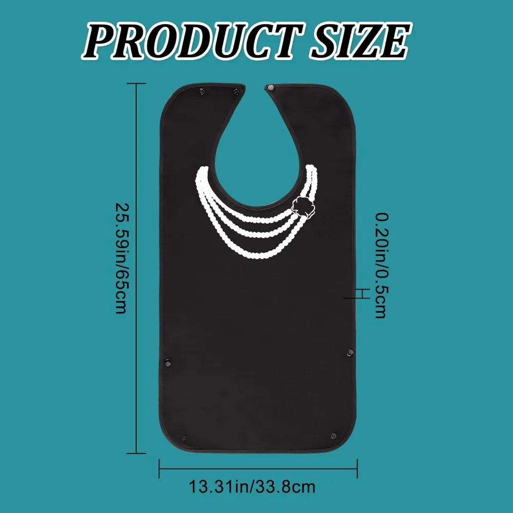 Classic Check Adult Bibs for Elderly Waterproof Washable Bib