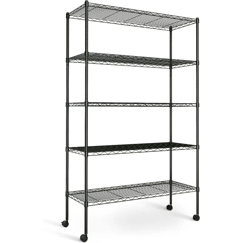 

Heavy Duty 5-Tier Storage Shelving Unit, 13.98" D x 35.83" W x 61.02" H Rack with 1250 lbs Capacity