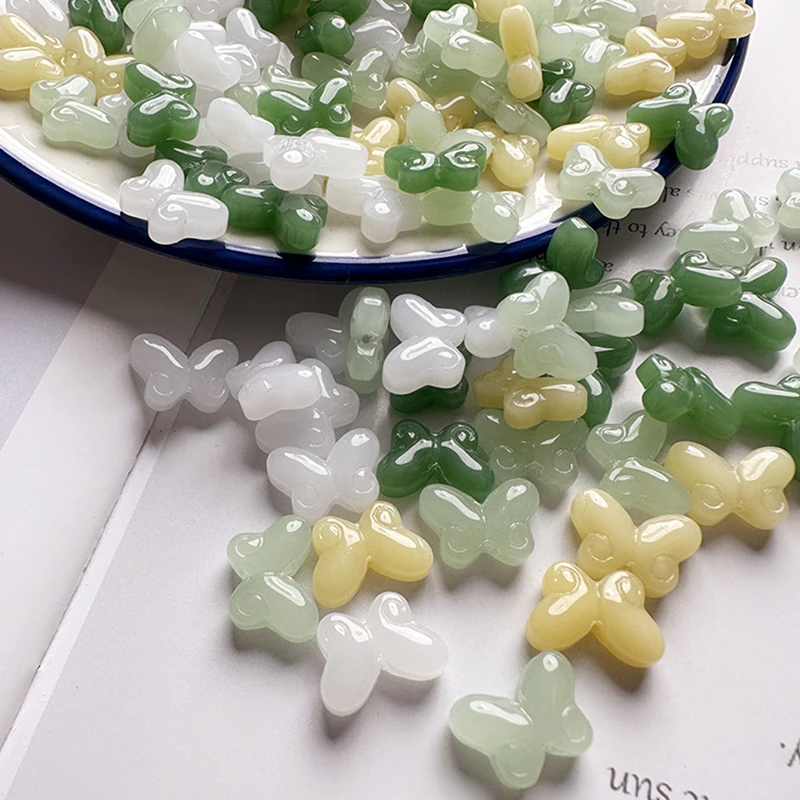 10pcs/Lot Mixed Butterfly Lampwork Beads Glass Glaze Beads for Jewelry Making Findings DIY Bracelet Earring Hairpin Accessories