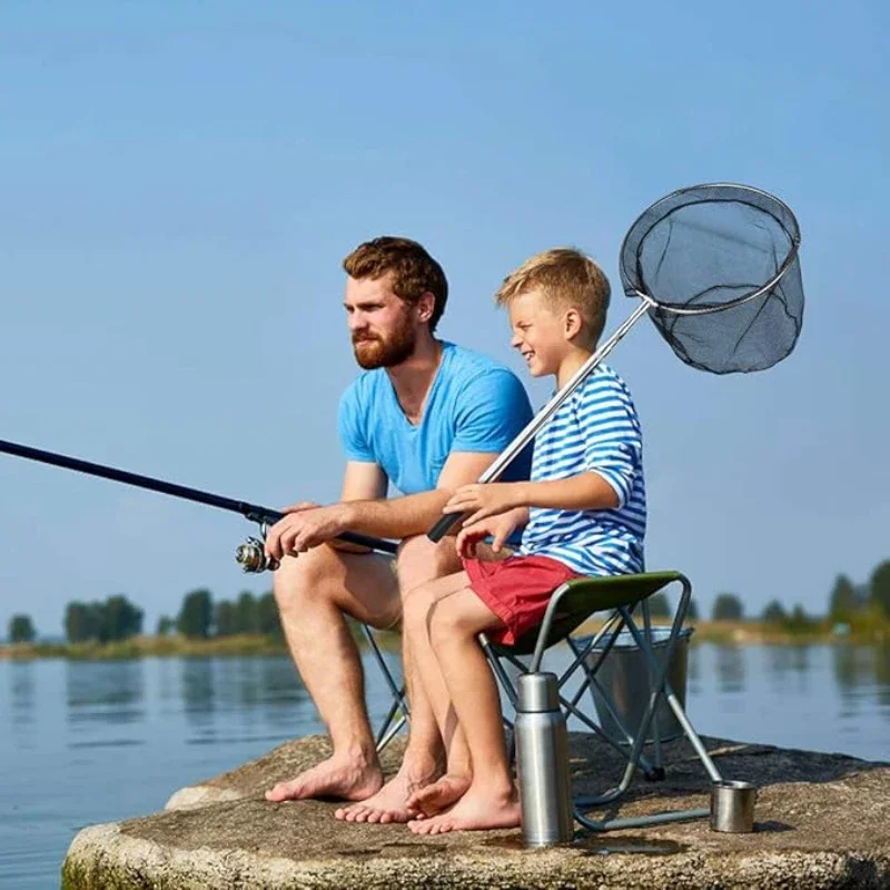 Fishing Net and Rod Set 1.5m/1.7m/2.1m Scalable Pole Removable 35cm/40cm Fishing Net Telescopic Pole Handle Fishing Tackle