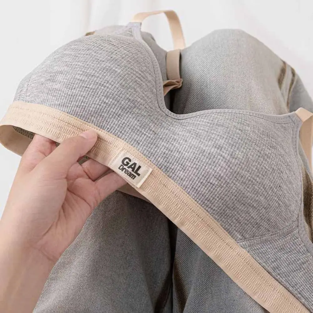 

Comfortable Shockproof Wireless Deep V Bra Anti-sagging Students Underwear for Women Lingerie Teenagers Push Up Bra Girls