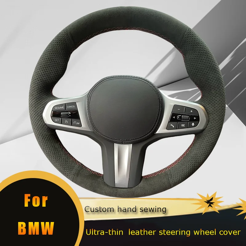 

DIY Car Steering Wheel Cover Non Slip Suede For BMW M Sport G30 G31 G32 G20 G21 G11 G12 G14 G15 G16 X3 G01 X4 G02 X5 G05 X7 G07