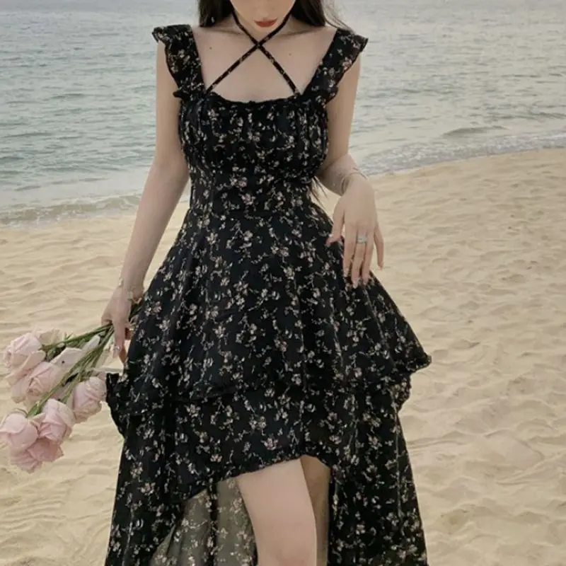 Vestidos sem mangas feminino casamento civil outono jacquard geométrico tridimensional empilhamento em camadas em cascata bolha y2k