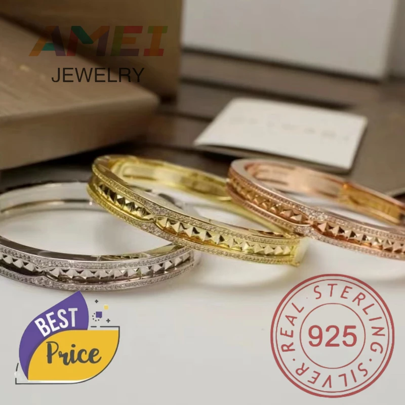 

1:1 Custom Popular Brand S925 Sterling Silver Snake Bone Hollow Diamond Bracelet Ladies Exquisite Birthday Party Gift