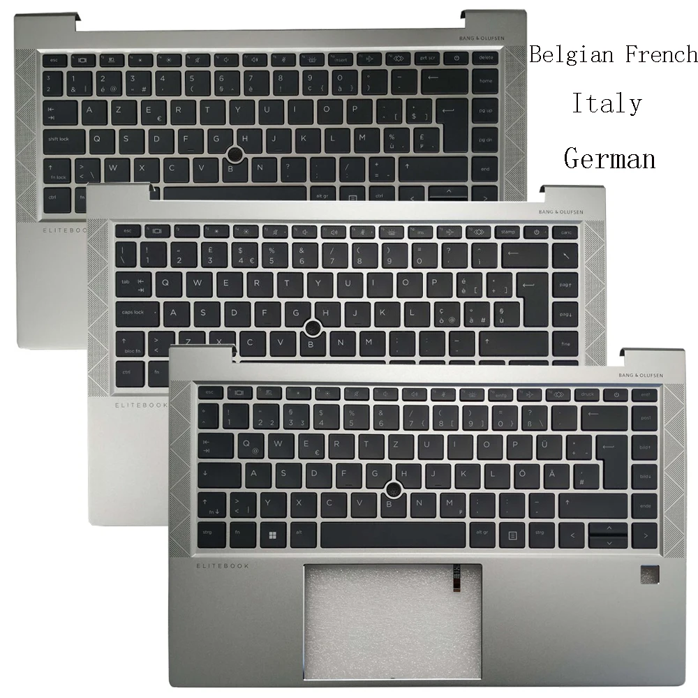 Backlight Itália Azerty Francês Belga Teclado Alemão para hp Elitebook 840 g8 745 845 g7 6070b1707702 com Tampa Superior do Palmrest