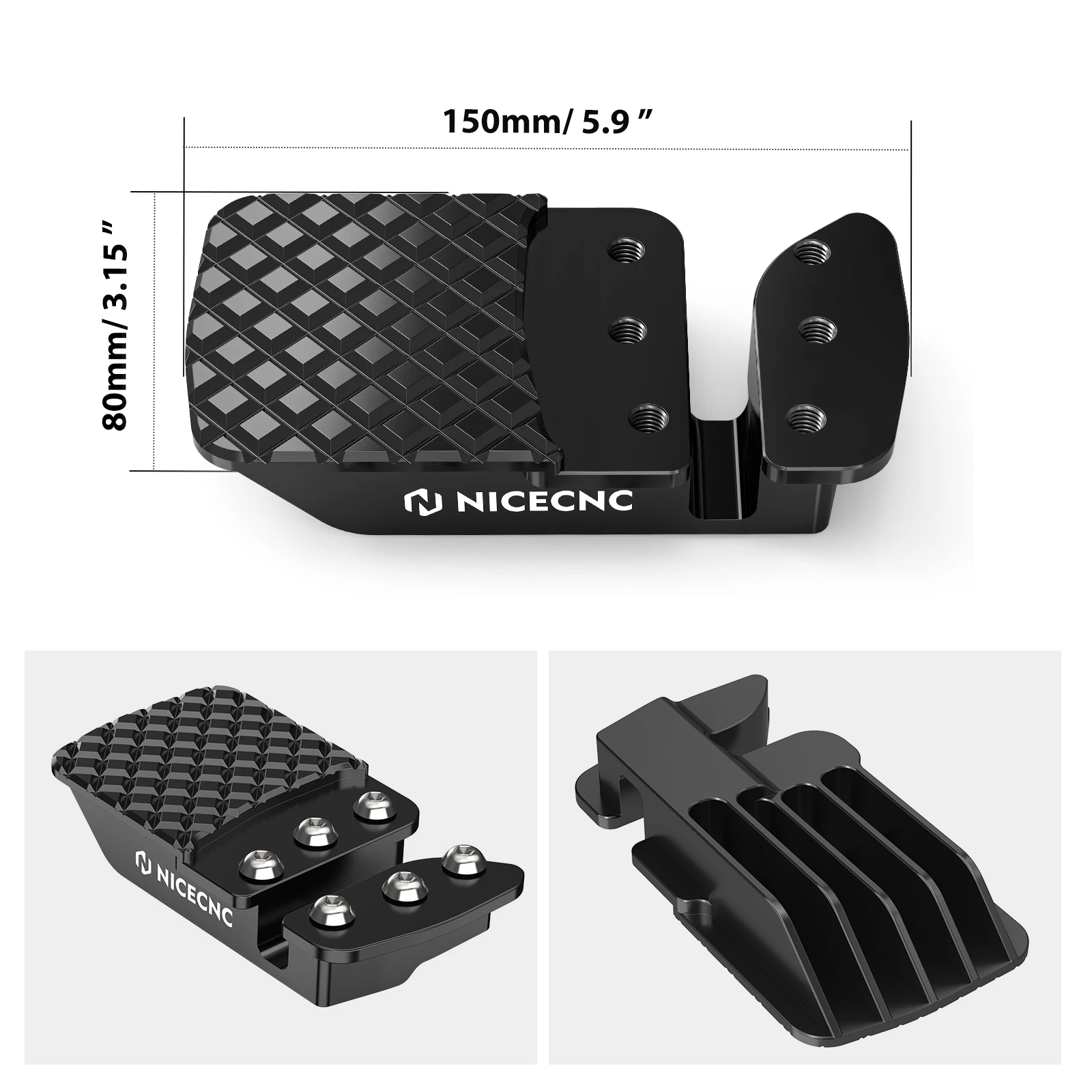 NICECNC Bremspedalverlängerung für Can Am Maverick X3 Max R RR 4x4 Turbo DPS 2017-2023, größere Aluminium-UTV-Zubehörteile 705601453 – Detail 7