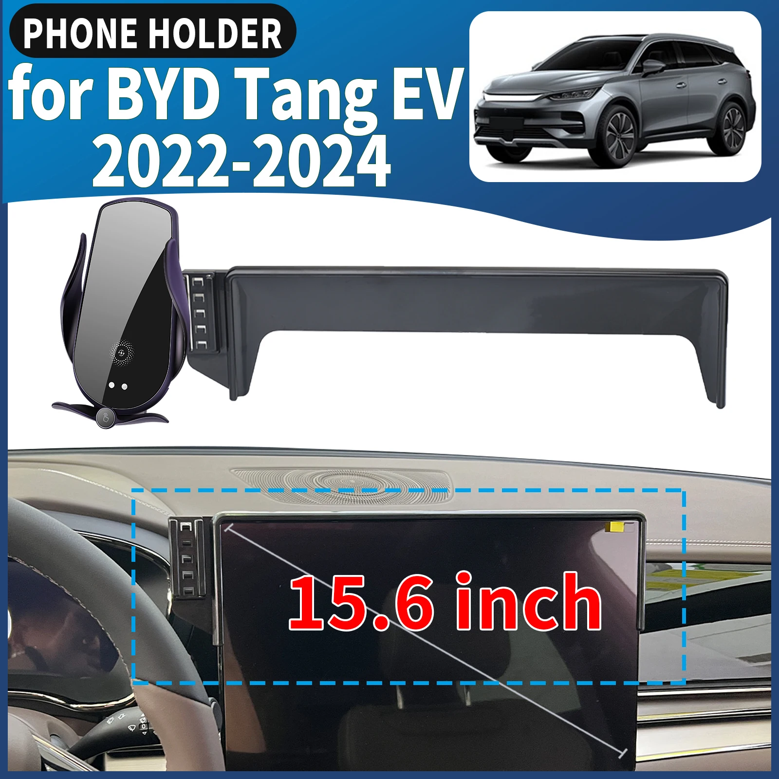 

fit for BYD Tang EV 2022 2023 2024 15.6inch Car Phone Holder Mount Vehicle-Specific GPS Navigation Easy Installation accessoires