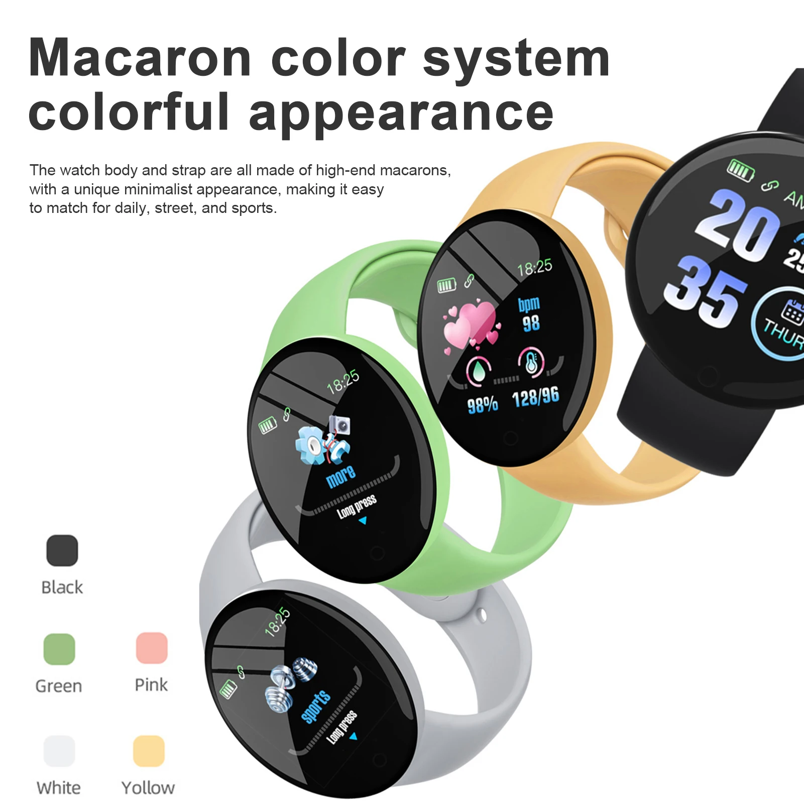 Multifunzionale Smart Watch uomo donna Bluetooth Connected Phone Music Fitness sport bracciale orologi Sleep Monitor Smartwatch