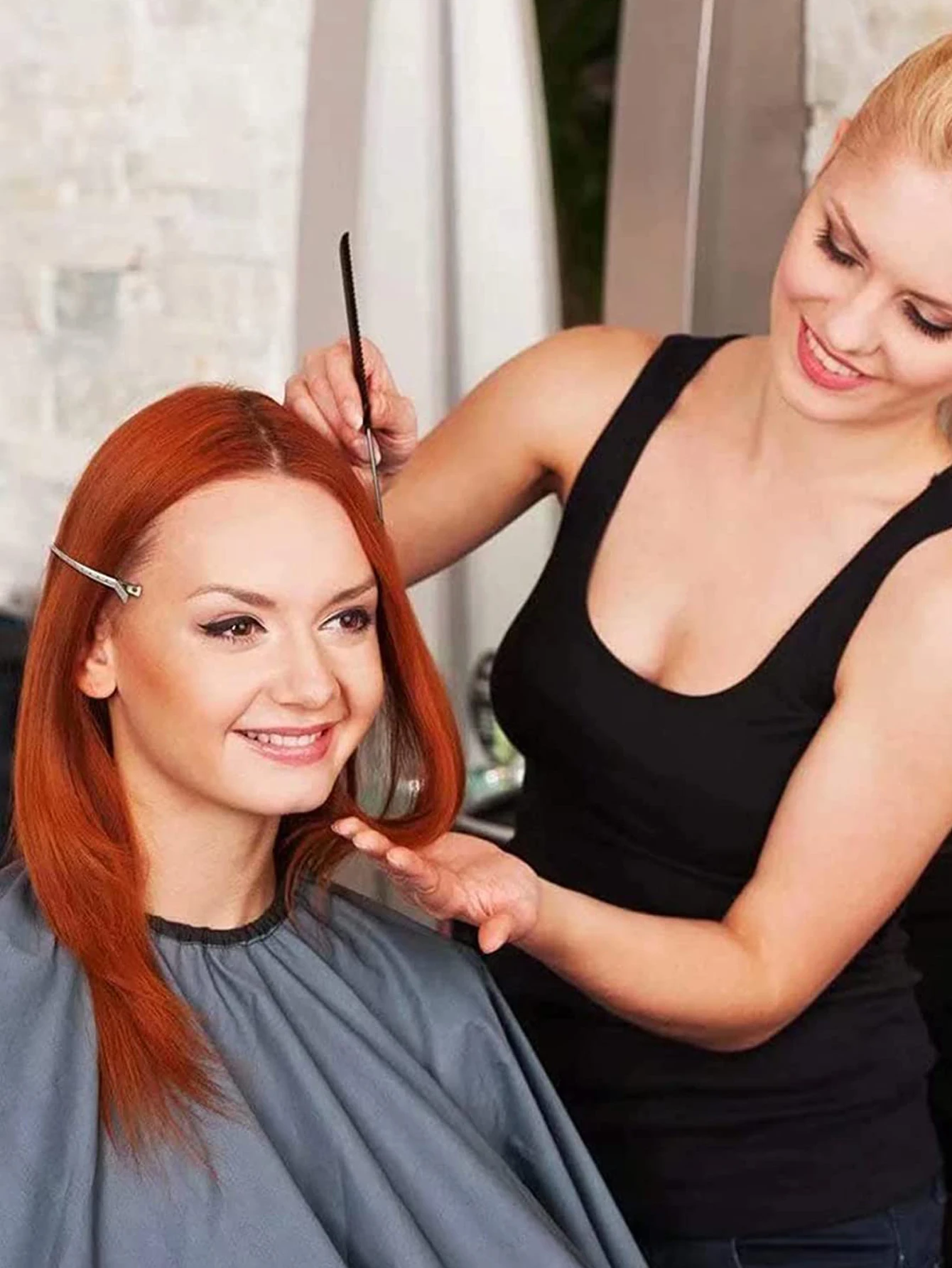 6 قطعة مشط ذيل مدبب من الفولاذ مشط إبرة للشعر المجعد مع أسنان كثيفة أداة تصفيف الشعر الاحترافية للمنزل وصالون #3