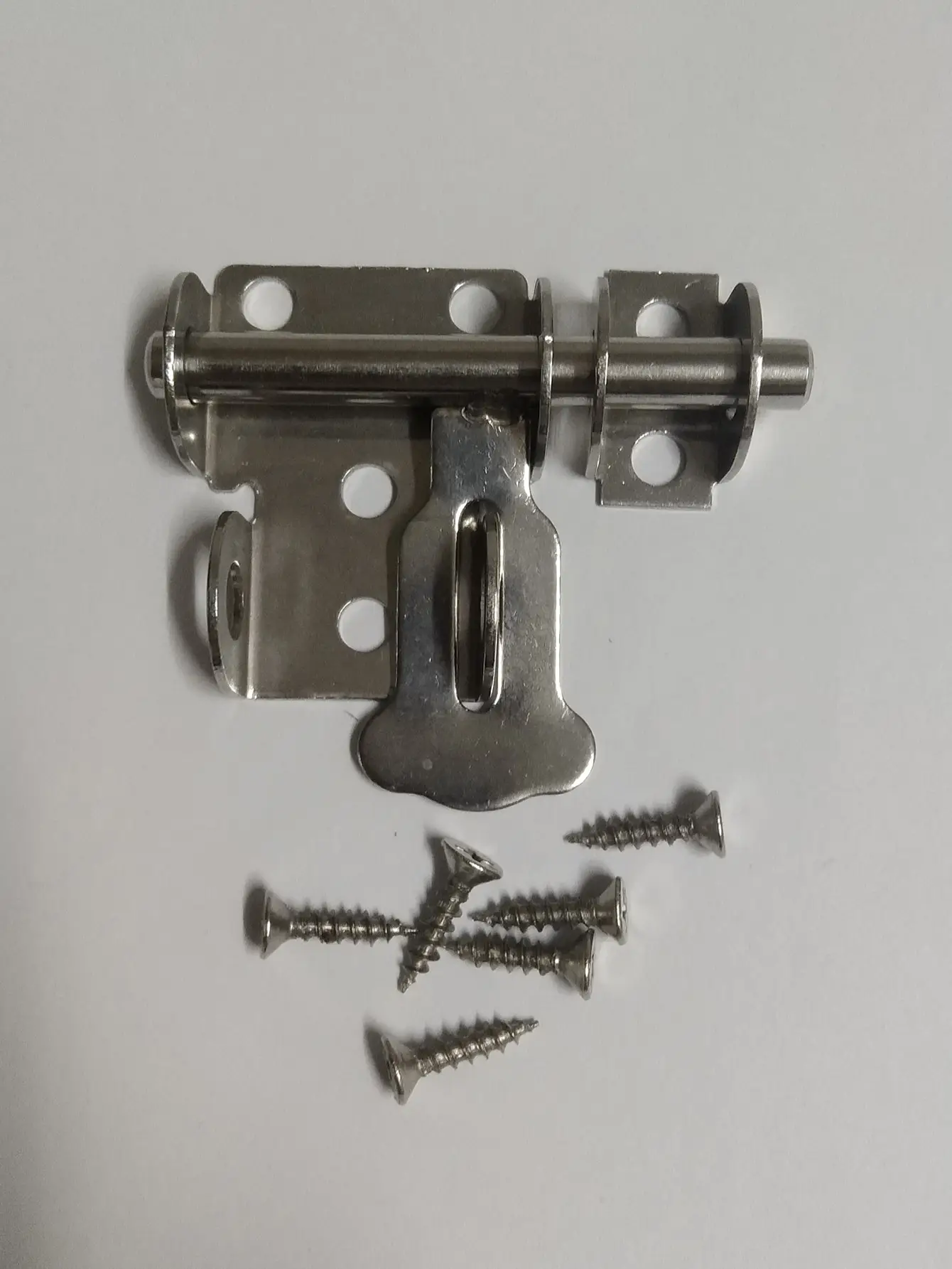 مزلاج باب من الفولاذ المقاوم للصدأ قفل باب المرحاض بوابة قفل أمان مسامير منزلقة مزلاج الأجهزة آلية انزلاق قفل بمشبك المنزل