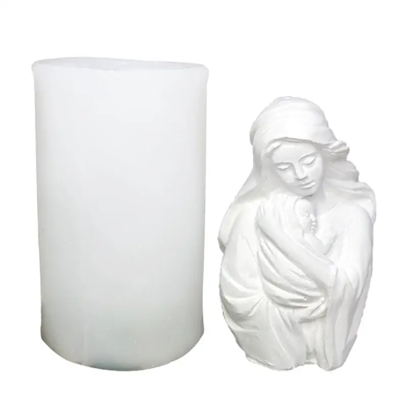 

Mary Candle Mold Virgin Mother Mary Silicone Mold DIY Goddess Molds Godmother Gifts Scented Candle Sculpture