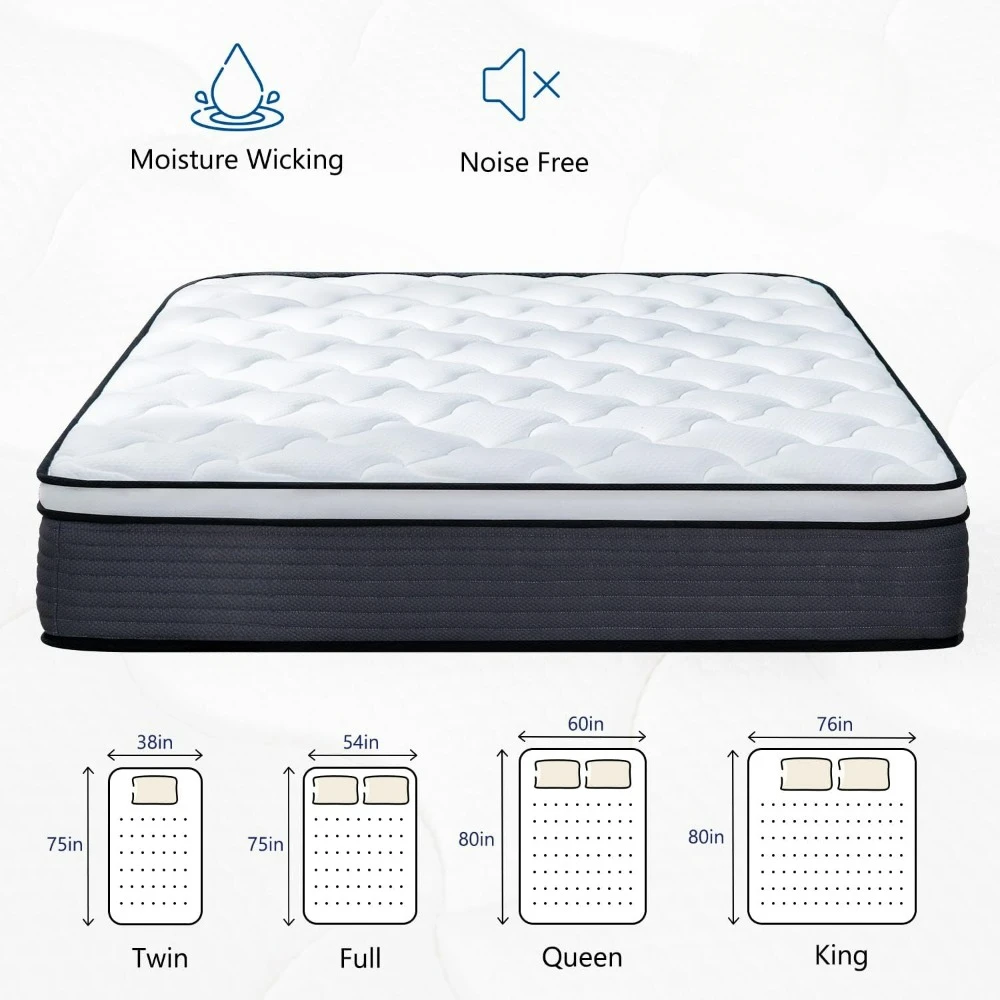 10 inch full mattress, memory foam mixed mattress, sports isolation bag spring mattress, medium hardness decompression