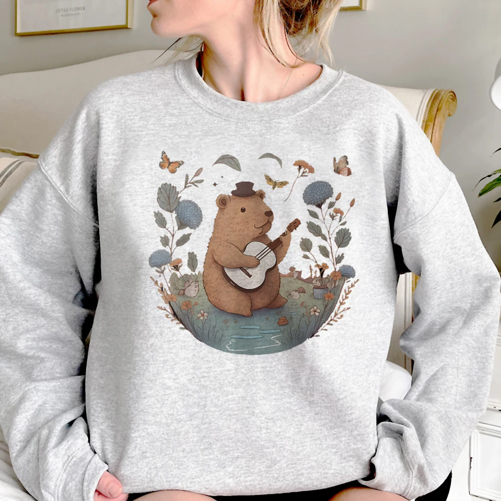 

Capybara hoodies women Winter vintage Hooded Shirt sweater female long sleeve top sweatshirts