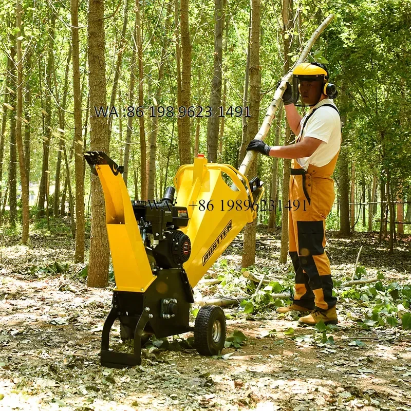 Wmwmnu for AUSTTER 6.5HP Engine Wood Chipper Shredder for Landscaping Tree Branch Leaf Waste Scrap Wood Processing
