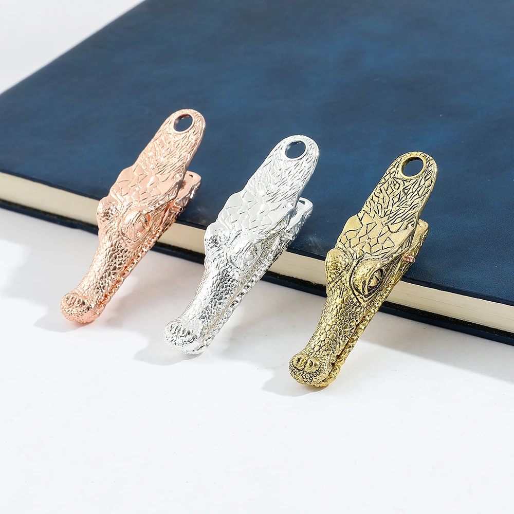 Metal Alligator Book Clip Creative Animal Book Notebook Tool Stationery Exquisite Book Clip for Book Decoration Storage Clip