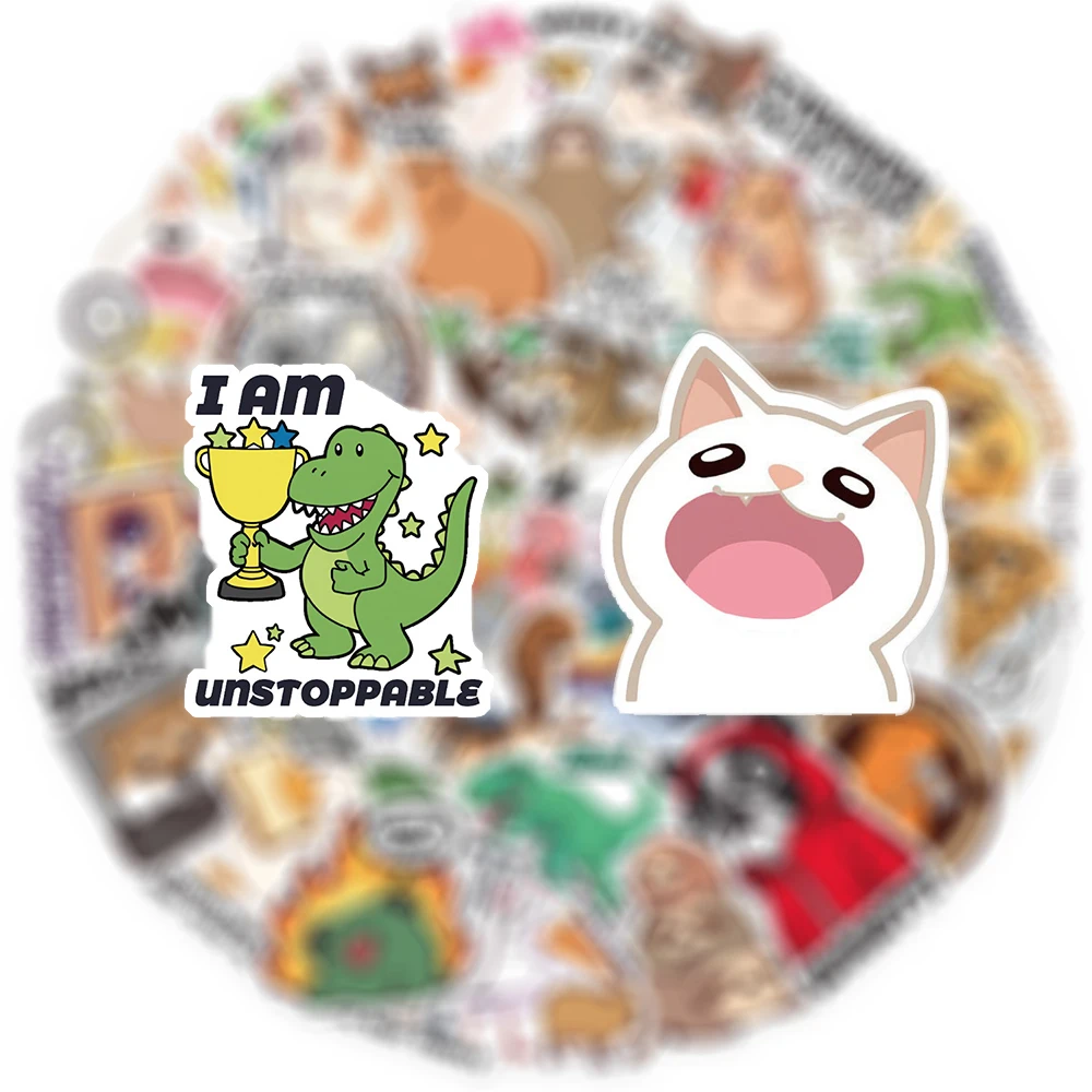 

10/30/50pcs Creative Animal Text Graffiti Stickers Funny Cartoon Decals Decoration Luggage Notebook Phone Guitar Sticker Packing