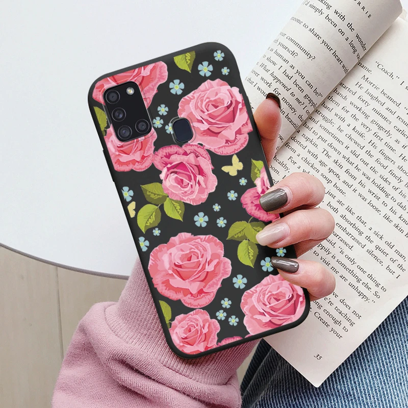For Samsung Galaxy A21S Phone Case Shockproof Funda Cute Painted Silicone Slim Soft Cover For Samsung A 21S Galaxya21s Coque
