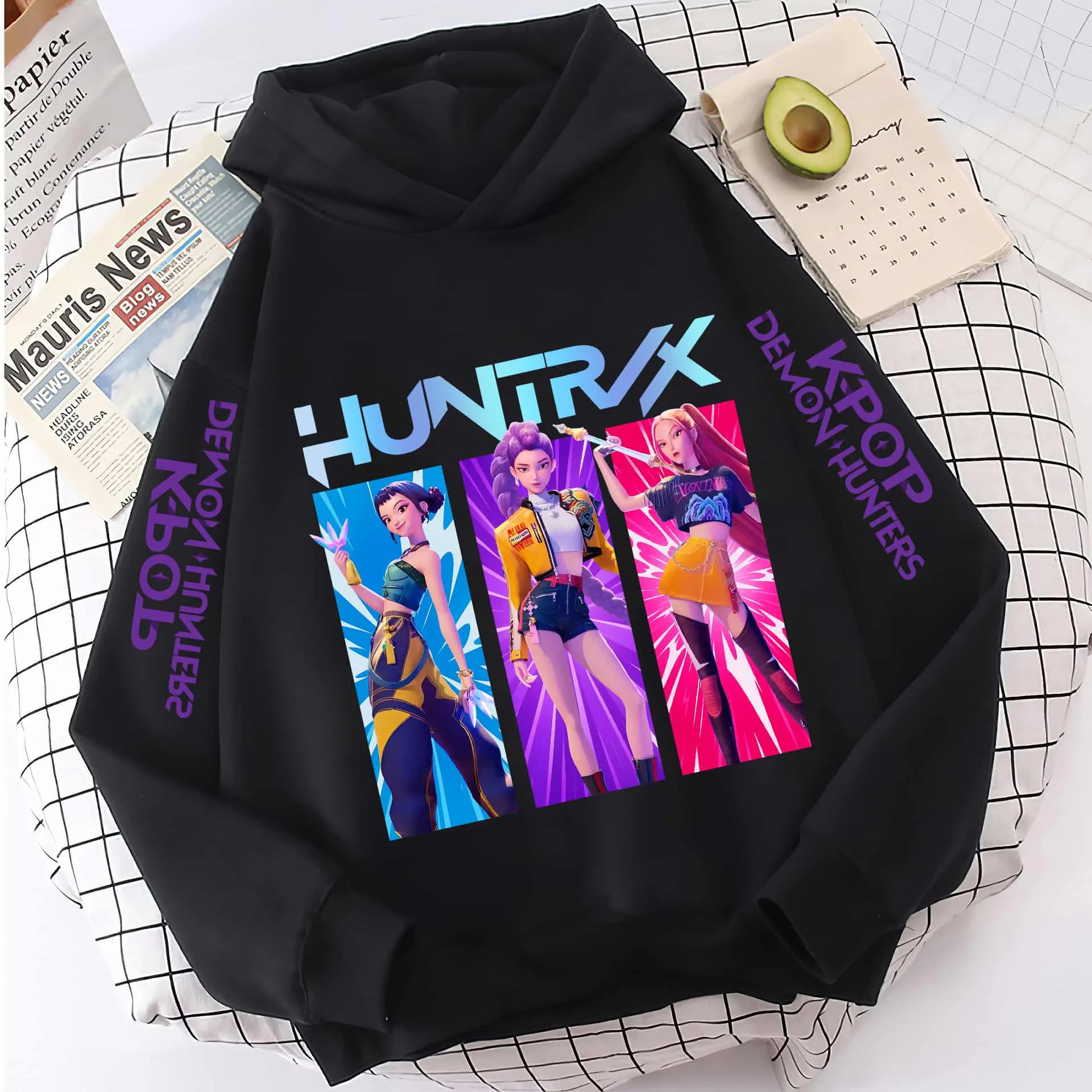 

Devil Hunter Cartoon Printed Children's Hoodie for Autumn and Winter, Warm Hoodie, Casual and Fashionable Children's Clothing