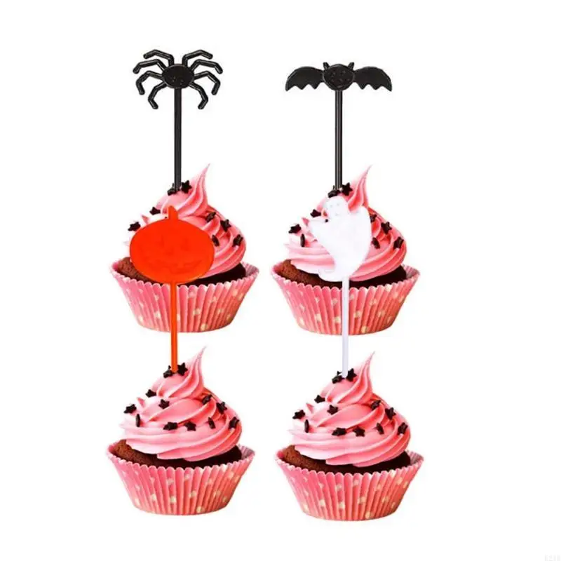 8 Pack Halloween Theme Fruit Pick Fork Bento Box Lunch Box Decoration Forks