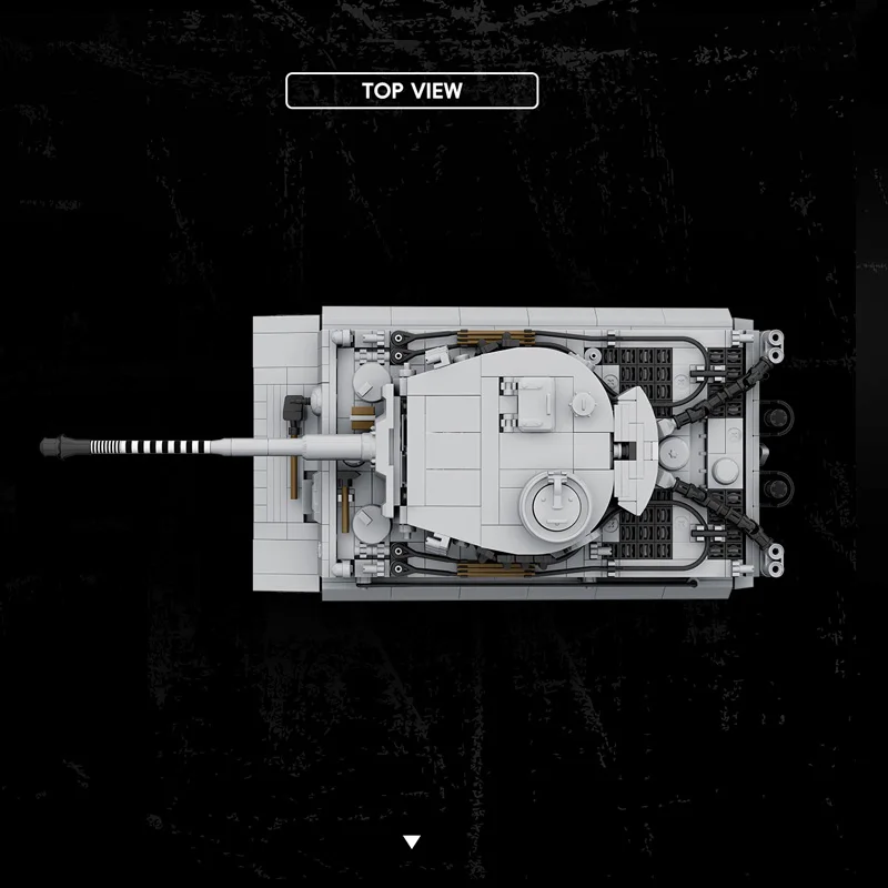 Met sneeuw bedekte Tiger Heavy Tank Sd.Kfz.182 Tweede Wereldoorlog Bouwstenen Zwarte Tijger Gevolgd Gepantserd Voertuig Jongen Speelgoed Model TK8001