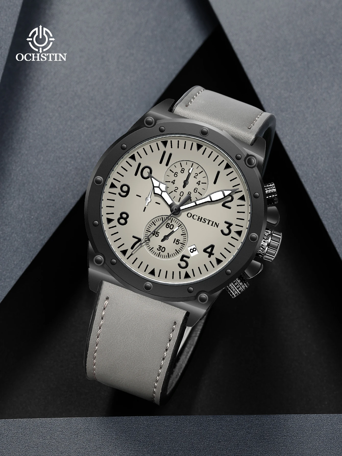 

45mm Watch for Men New Pilot Series Trendy and Fashionable Multifunctional Quartz Waterproof High end Men's Quartz Watch